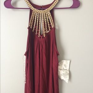 Tank w/ gold and diamond accents